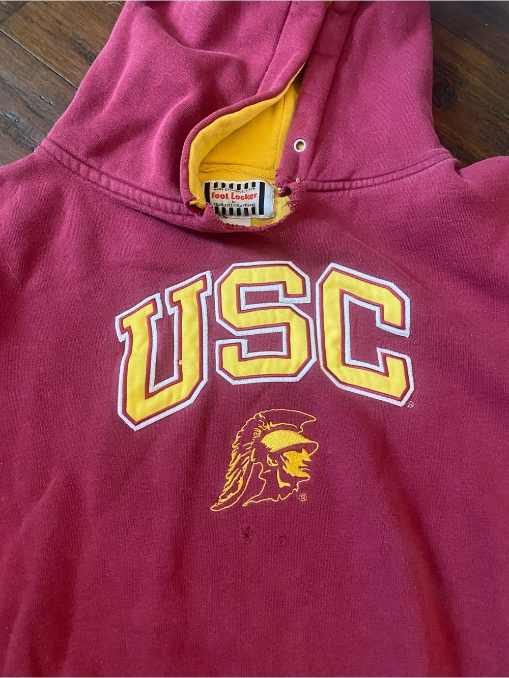 USC Crewneck Hoodie in Garnet with Gold Accents - Picture 3 of 3